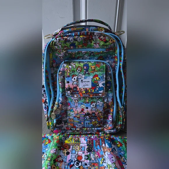 Tokidoki x JuJuBe Be Right Back Diaper Bag Backpack + Changing Pad | Rare Collab - Picture 6 of 14